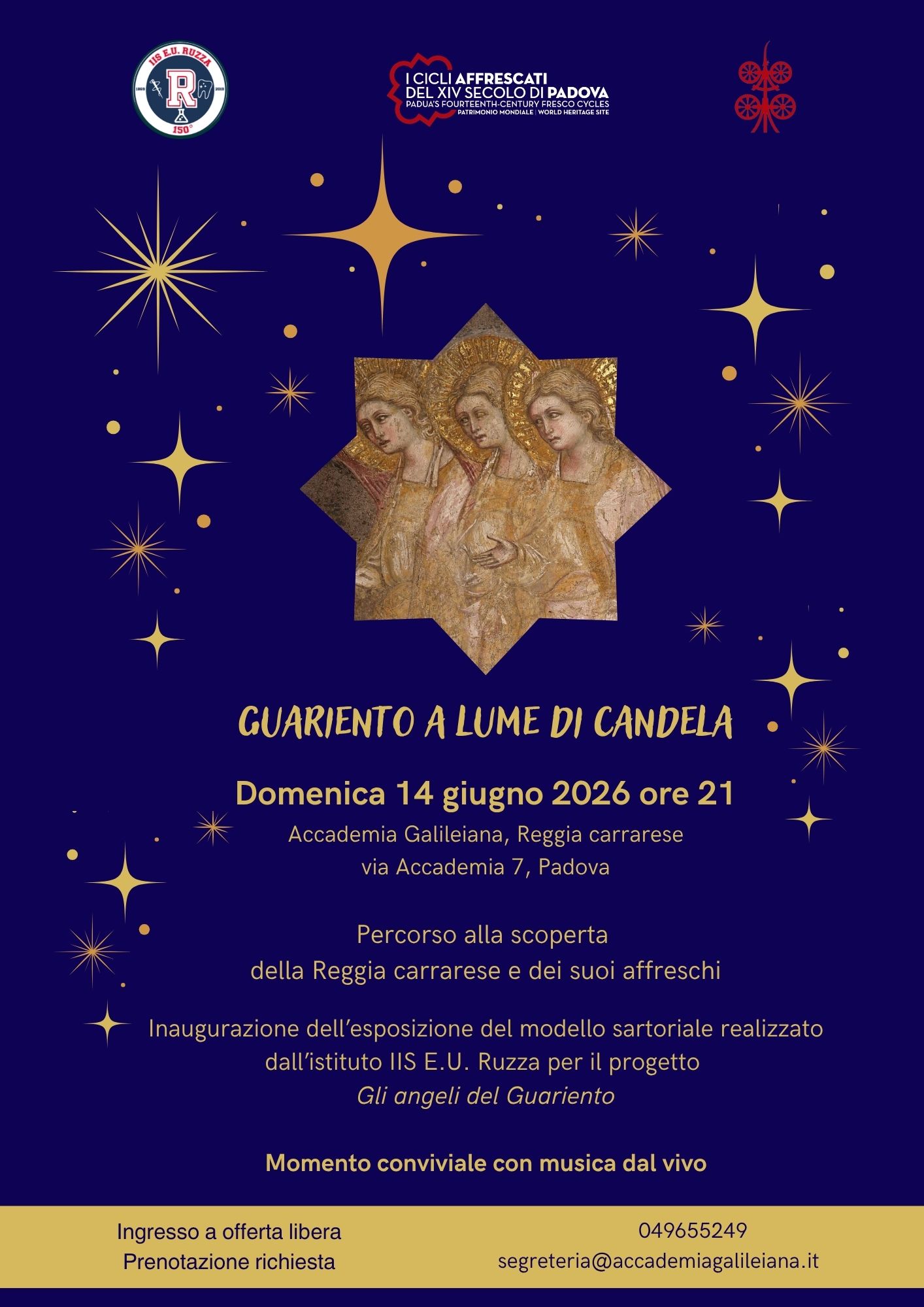 Guariento a lume di candela 14 giugno